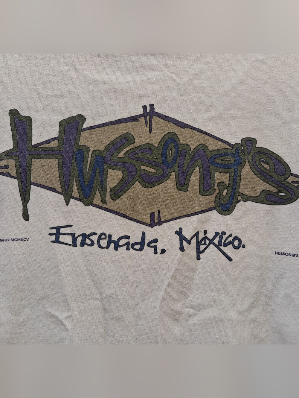 Vintage 90s Hussong’s Cantina Ensenada Mexico Bar Long Sleeve T Shirt Mens Large